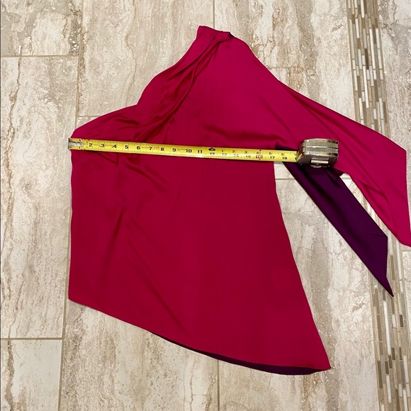 ELIE TAHARI One shoulder silk blouse